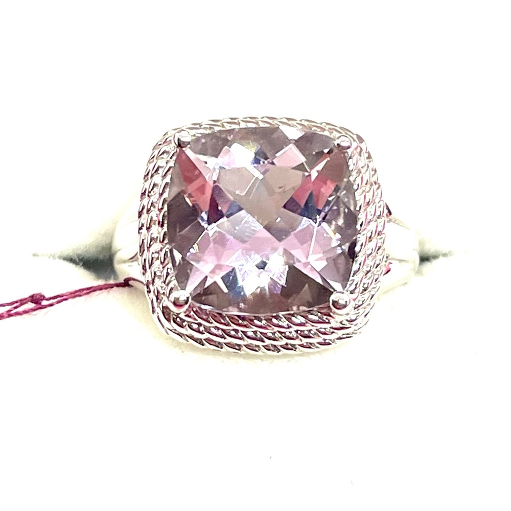 Hallmarked Silver Amethyst Ring - image 8